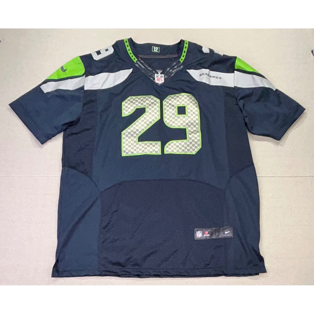 Nike Seattle Seahawks Earl Thomas III 29 On Field Jersey Mens 48 Navy Blue NFL